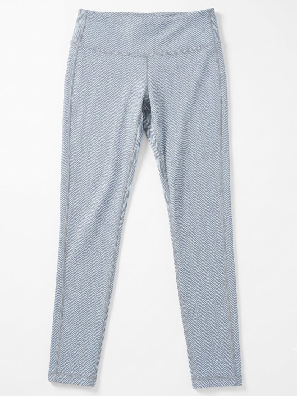 Athleta High Rise Chevron Herringbone Ankle Leggings Blue Grey Small - Picture 3 of 9